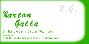 marton galla business card